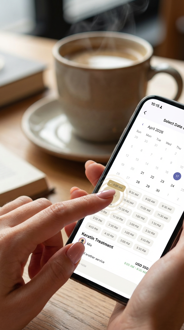 SalonApp booking calendar